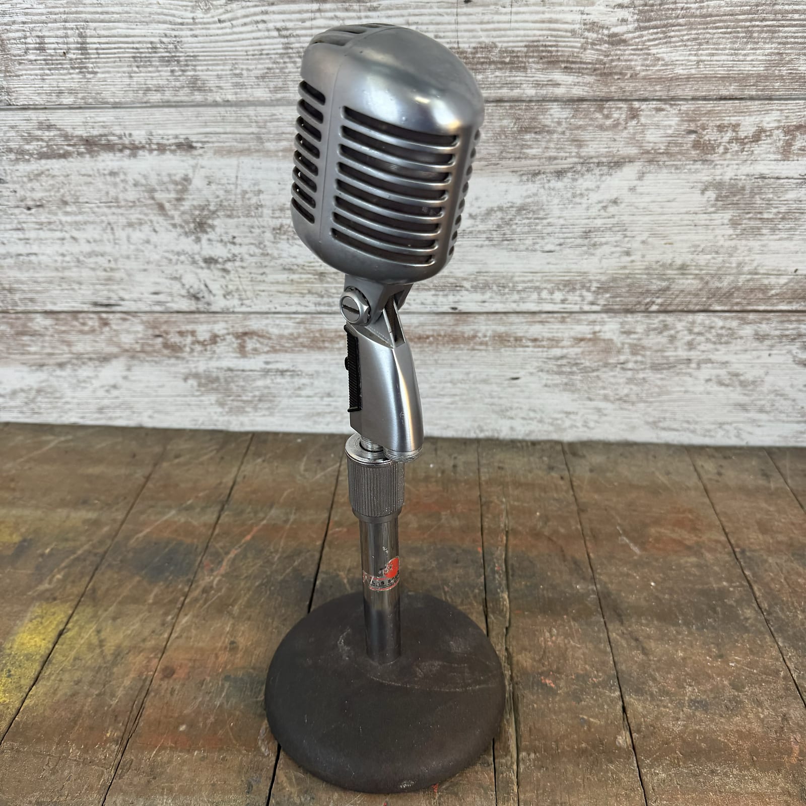 1960's Shure 55SW Unidyne Dynamic Microphone With Stand & Original Pouch